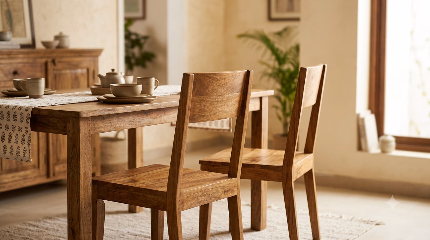 Best Wooden Dining Chairs in India (2026): Styles, Wood Types & Brand Comparison