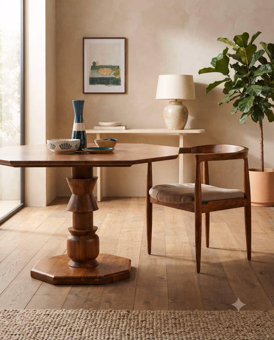 Freedom Tree's Palisade or Pali 6-seater solid Acacia dining set