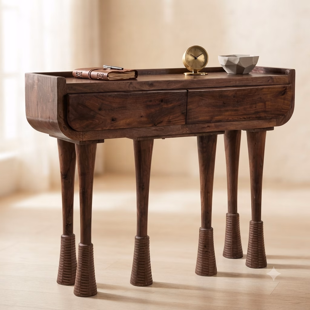 Freedom Tree's Phase console table in Walnut Acacia finish
