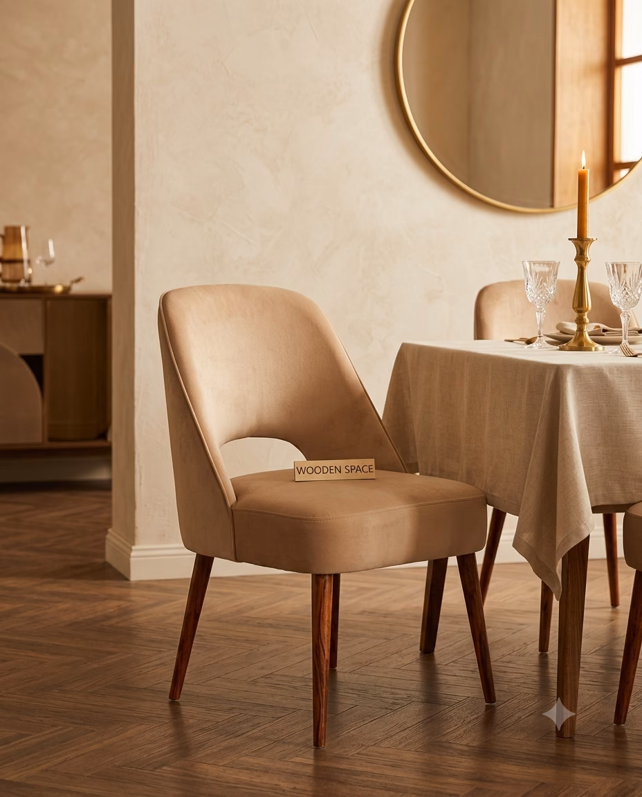 Wooden Space Soft Serenity Velvet Dining Chairs